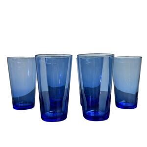 Vintage Libbey Cobalt Blue Drinking Glassware Tumbler Set